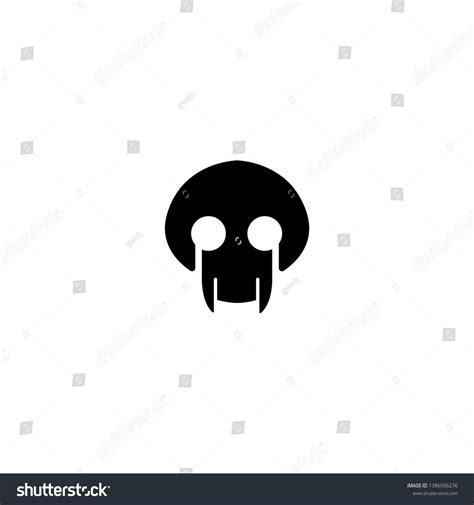 Skull Fang Logo Vector Ant Skull Stock Vector (Royalty Free) 1386506276 ...