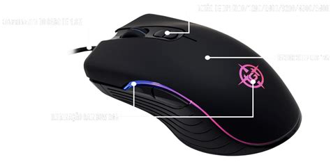 Mouse Gamer TGT Bizon Rainbow RGB 7 Botoes TGT BIZ 01 RGB Pichau