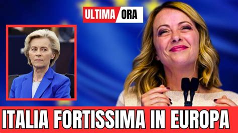 GIORGIA MELONI SODDISFATTA ITALIANI AL COMANDO NELLE COMMISSIONI UE