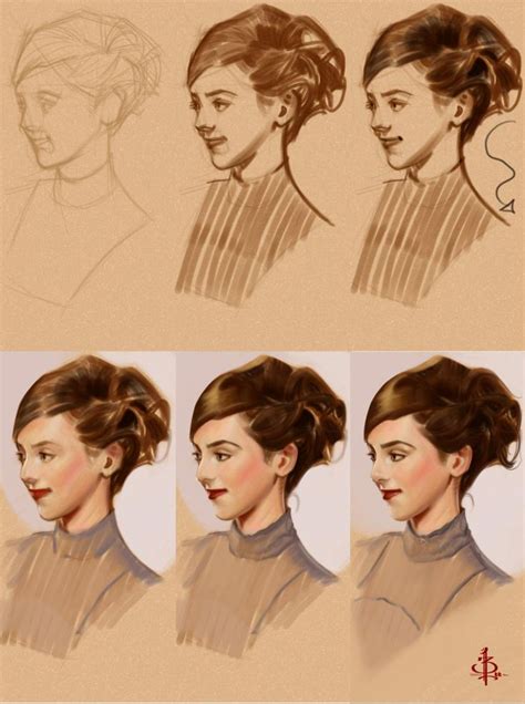 Evening Portrait Process By Aarongriffinart On Deviantart