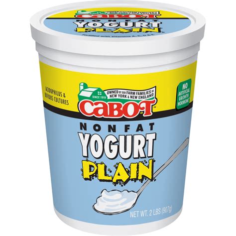 Cabot Creamery Plain Nonfat Yogurt 2 Lb Instacart