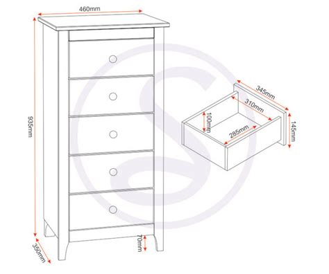 Oslo Drawer Narrow Chest Antique Pine Seconique