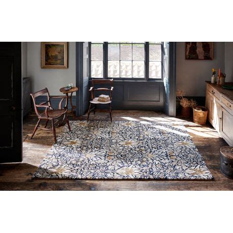 Tapis floral tufté main laine et viscose moderne Snakeshead