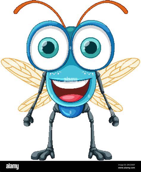 Happy fly cartoon character illustration Stock Vector Image & Art - Alamy