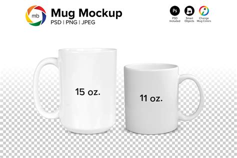 11 And 15 Oz Coffee Mug Mockup