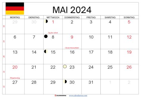 Kalender Mai Deutschland