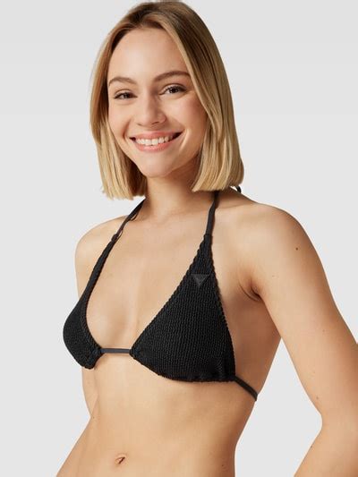 Guess Bikini Oberteil Mit Label Detail Black Online Kaufen