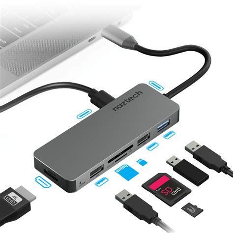 MaxDrive 7 Universal USB-C Adapter Hub - Naztech USB-C Hubs - Touch of
