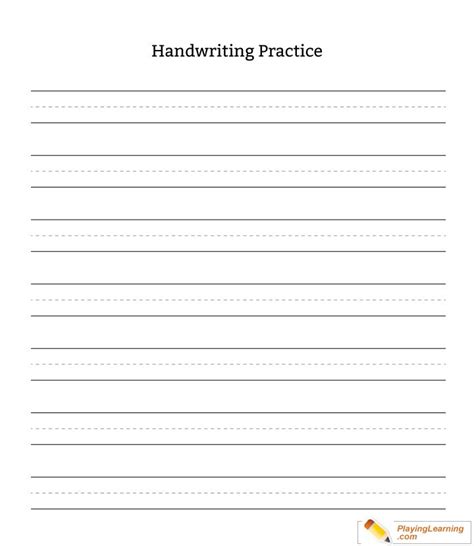 Blank Writing Practice Sheets