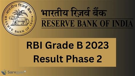 RBI Grade B Result 2023 For Phase 2 Exam Out Official PDF Here