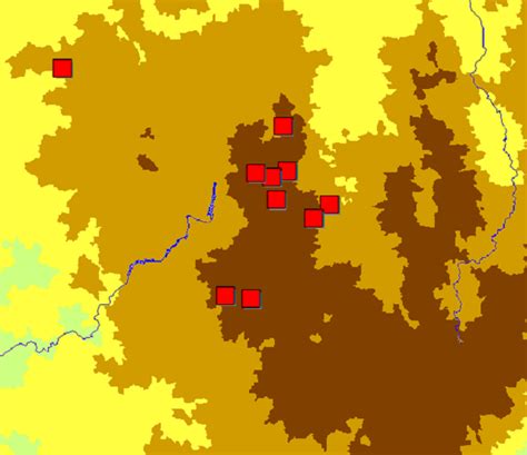 zoom des randonnées dans le massif central