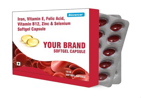 Iron Vitamin E Folic Acid Vitamin B12 Zinc Selenium Softgel