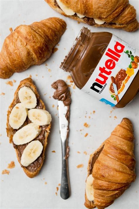 Croissants Nutella Banaan Нутелла Вкусняшки Рецепты еды