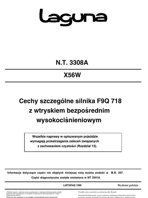 PDF Renault Laguna I Phase II 1 9 DCi F9Q 718 Manual PL DOKUMEN TIPS