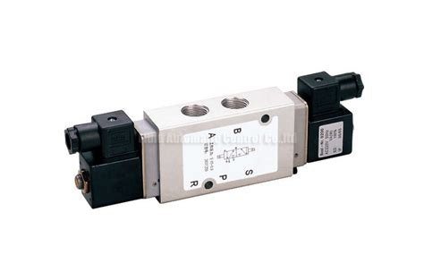 Aluminum 5 Way Solenoid Operated Directional Control Valve G1 8 G1 2