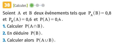 Exercice Probabilit S Conditionnelles Ex Exercices Probabilit S