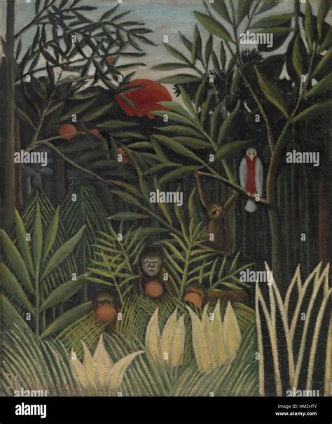 Henri Rousseau Monkeys And Parrot In The Virgin Forest 1905 1906