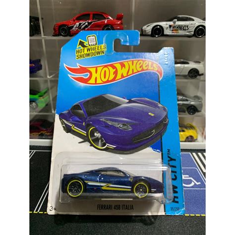 Jual Hot Wheels Ferrari 458 Italia Biru Blue RARE Shopee Indonesia