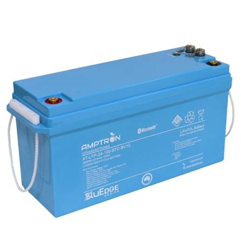 BluEdge 24V 100Ah 200A Continuous Discharge LiFePO4 Battery Bluetooth