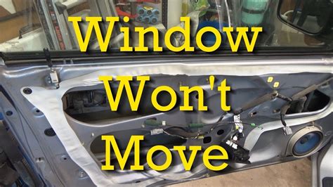 Stuck Power Window Regulators Window Won T Move Honda YouTube