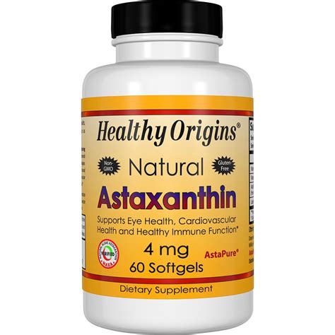 Healthy Origins Astaxanthin 4 Mg 60 Softgels