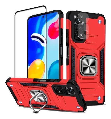 Funda Xiaomi Poco Redmi Uso Rudo Case Kit 2 Micas Cristal Meses Sin