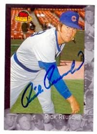 Rick Reuschel Autographed Baseball Card Chicago Cubs