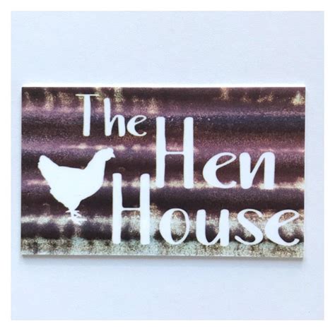 The Hen House Rustic White Metal Style Sign The Renmy Store Rustic