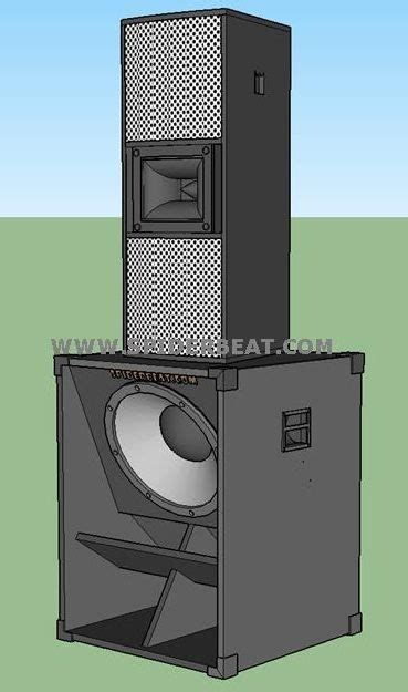 Desain Skema Box Speaker Lapangan 18 Inch Sub Bass Model Rcf Bassbin