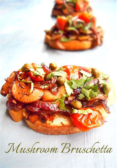 Mushroom Bruschetta With Tomatoes Healing Tomato Recipes