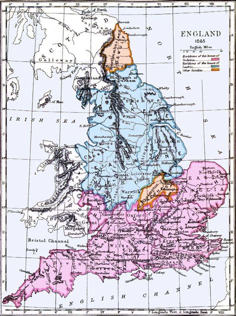 Historic Map Of England 1066