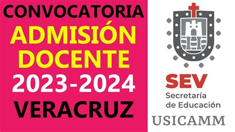 Veracruz Registro Admisión Docente 2023 2024 YouTube