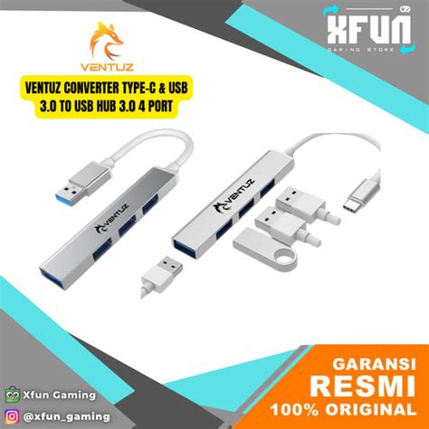 Jual VENTUZ Converter Type C Usb 3 0 To USB HUB 3 0 4 Por 3 0