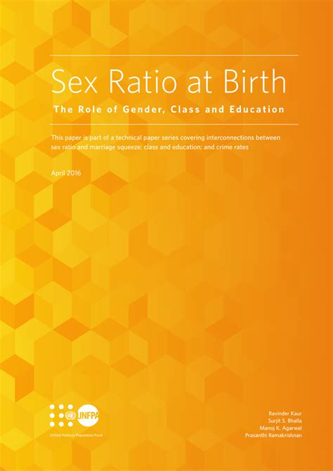 PDF Sex Ratio At Birth The Role Of Gender Class And Education Sex