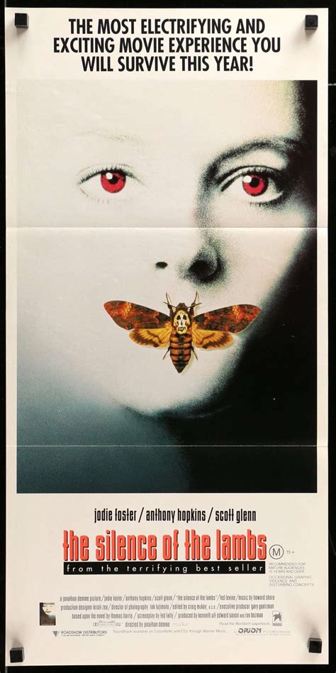 The Silence Of The Lambs 1991 Vintage Australian Poster 13 X 27 Original Film Art