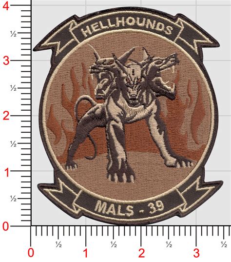 Officially Licensed Usmc Mals 39 Hellhounds Patches