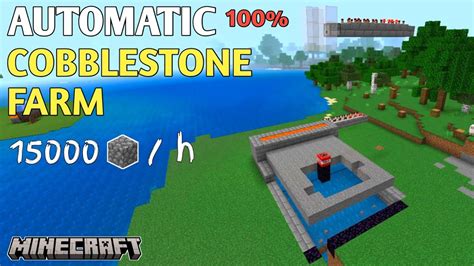 Easy Cobblestone Farm In Minecraft Pe 1 20 Mcpe Stone Farm 1 20