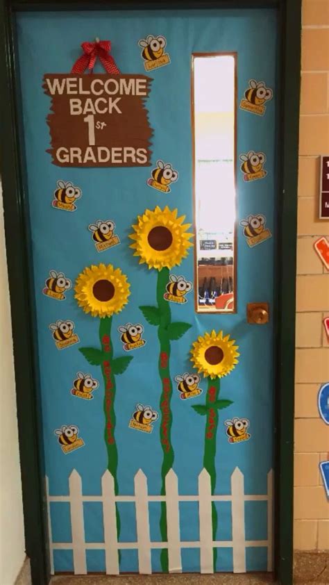 Bee And Sunflower Theme Door Decoration For Back To School Spring Classroom Door Decorations