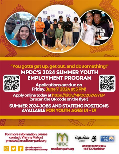 Summer Youth Employment Program 2024 Application Form Now Live Madison Park Development