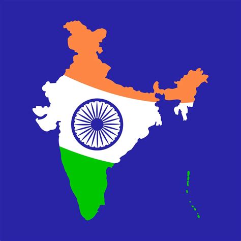 tricolor india map isolated vector icon illustration  vector