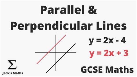 Parallel Perpendicular Lines Gcse Maths Youtube