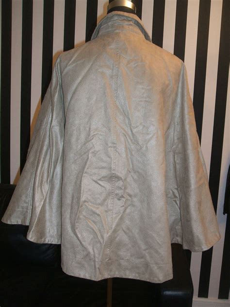 Primark Size Uk 8 Beige Faux Suede Cape Jacket Coat Mac Fully Lined