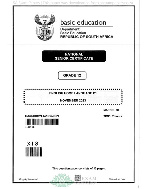 Solution English Nsc Hl P Qp Nov Studypool