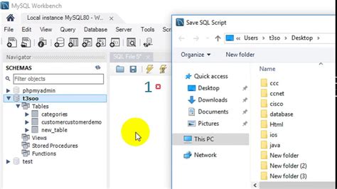How To Save Sql Code In Mysql Workbench Youtube