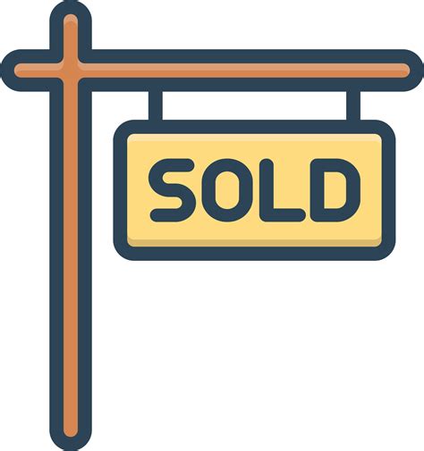 color icon for sold sign 26540010 Vector Art at Vecteezy