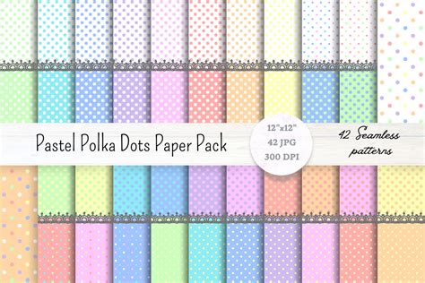 Pastel Polka Dot Digital Paper Pack Graphic By Sweet Creativities