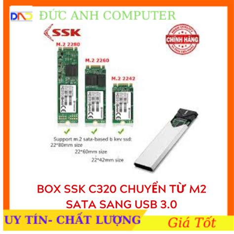 Box Chuyển Ssd M2 Sata Sang ổ Cứng Di động Ssk She C320 Chuẩn Usb 30