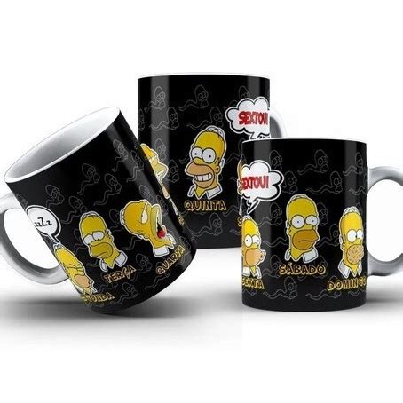 Caneca Personalizada De Porcelana Os Simpsons Homer Simpson Dias Da