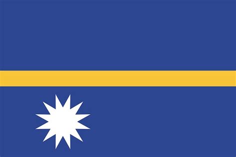 Bandera De Nauru Vector Premium