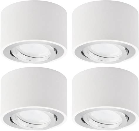 KYOTECH LED Aufbauspot Flach 230V Schwenkbar Ø80x50mm Downlight aufputz